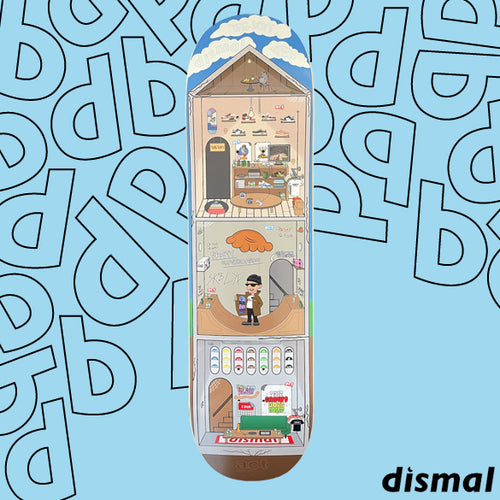 dismal x the loft x pasty skateboards deck